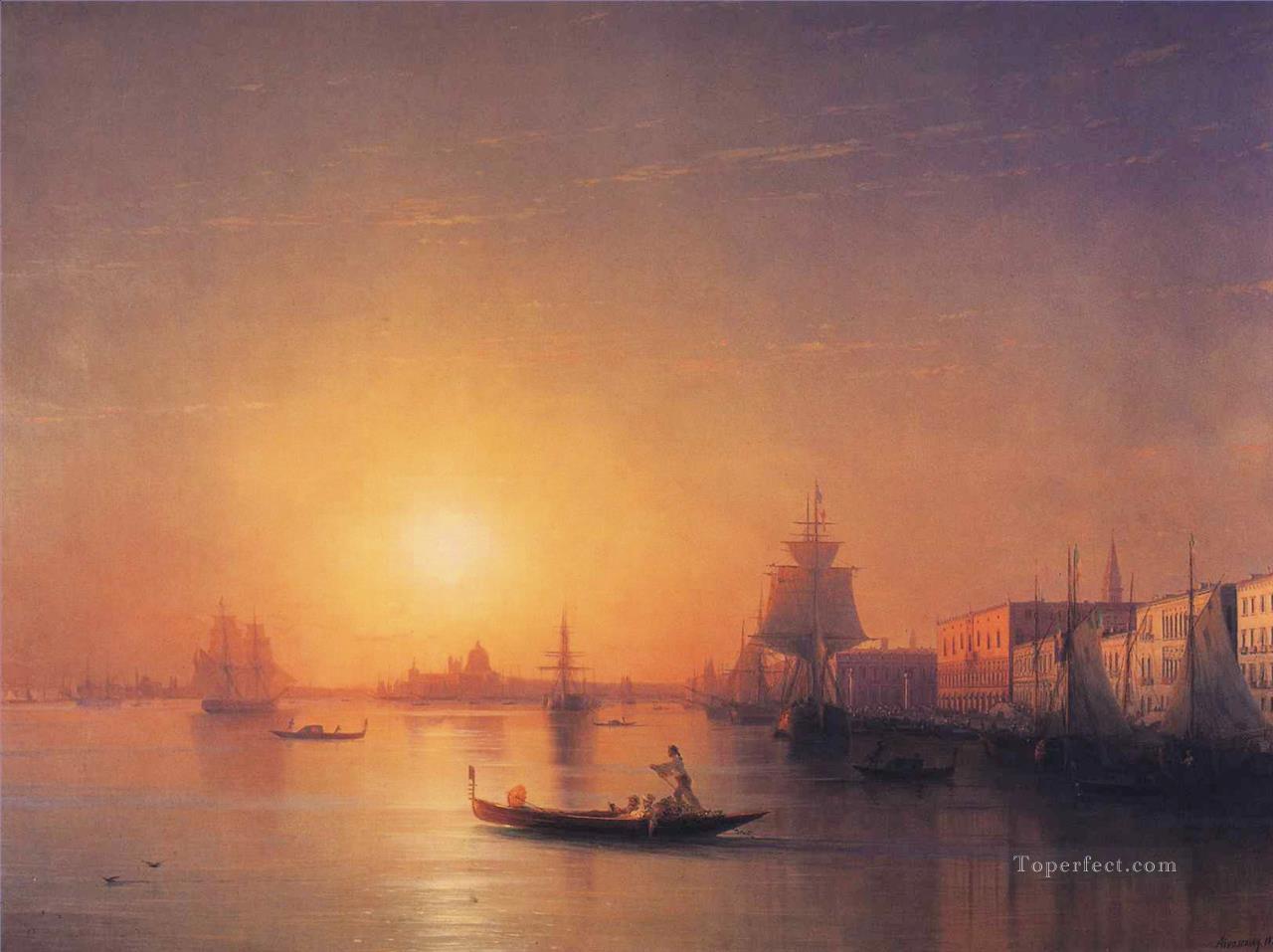 venice 1874 Romantic Ivan Aivazovsky Russian Oil Paintings